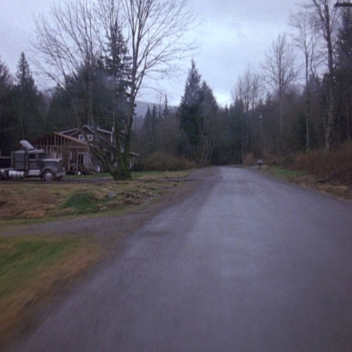withoneeye:Entering the town of Twin Peaks. Five miles south of the Canadian border, twelve miles we