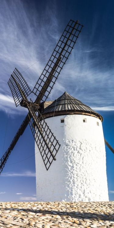 Windmill, sunny day, blue sky, architecture, 1080x2160 wallpaper @wallpapersmug : https://ift.tt/2FI