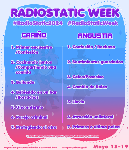 I Know Tumblr Already Had RadioStatic Week Back In February,but... We Didn't Have One Yet On Twitter!