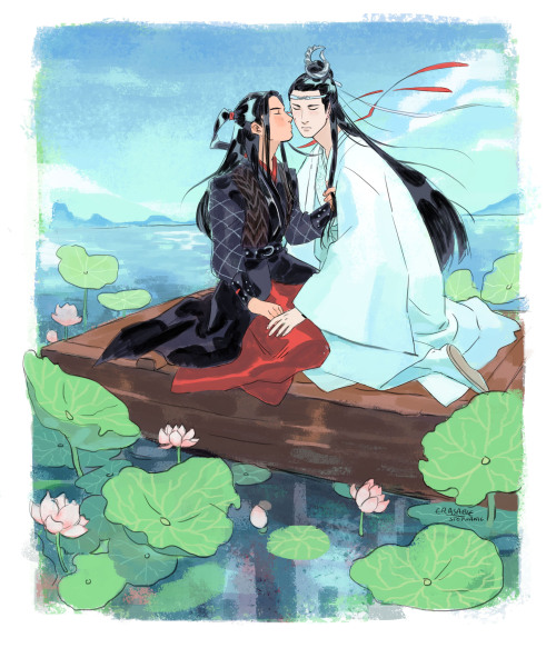 I’m allowed 2 - 3 hours of self indulgence speedpainting for the wangxian week !! It was really fun 