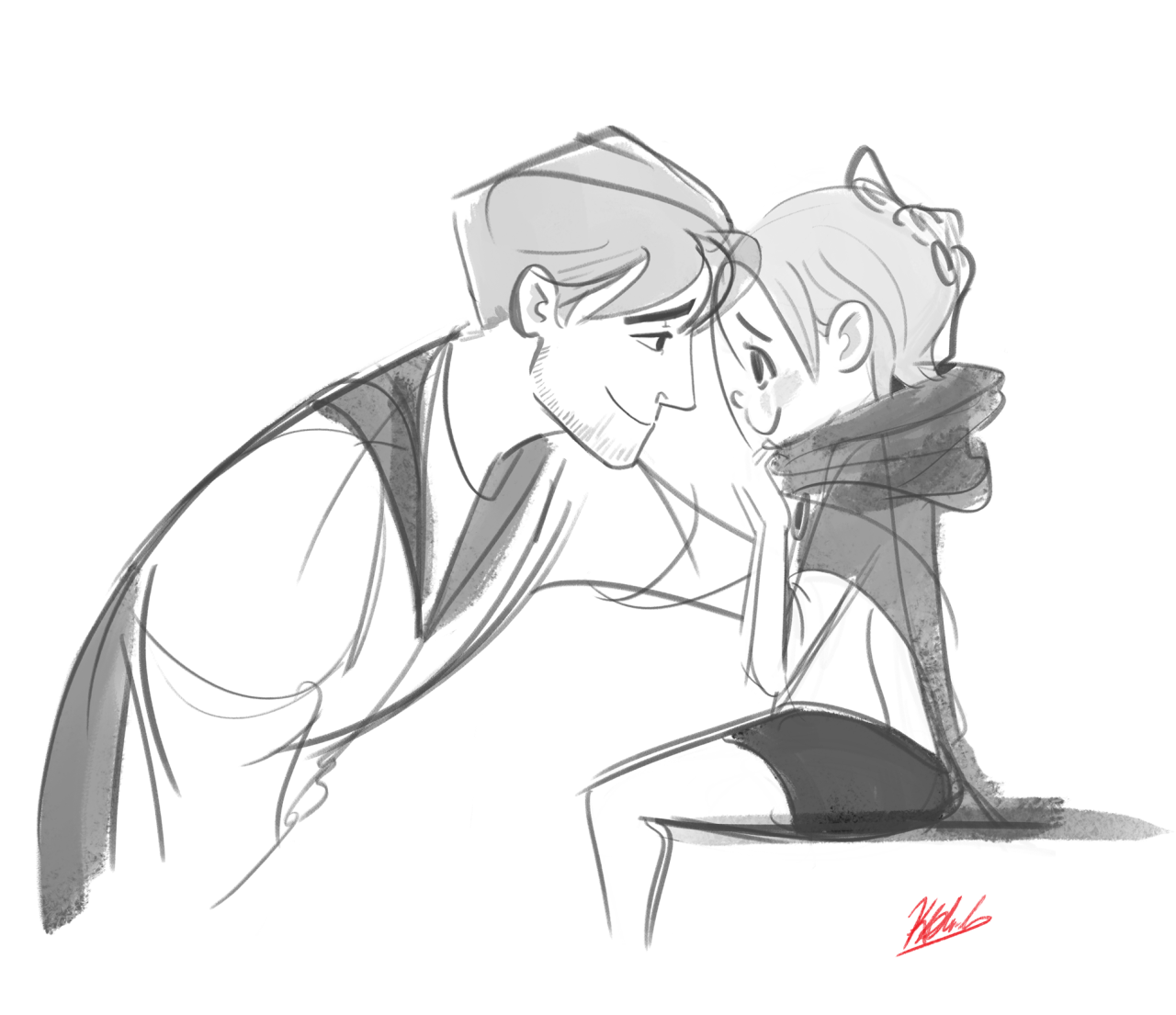 tweetsdraws:  ‘you’re doing just fine, kiddo’a thank you doodle for all the
