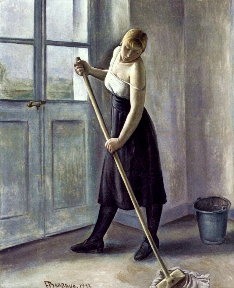François-Emile Barraud (La Chaux-de-Fonds 1899 - Geneva 1934); Girl at work, 1933;