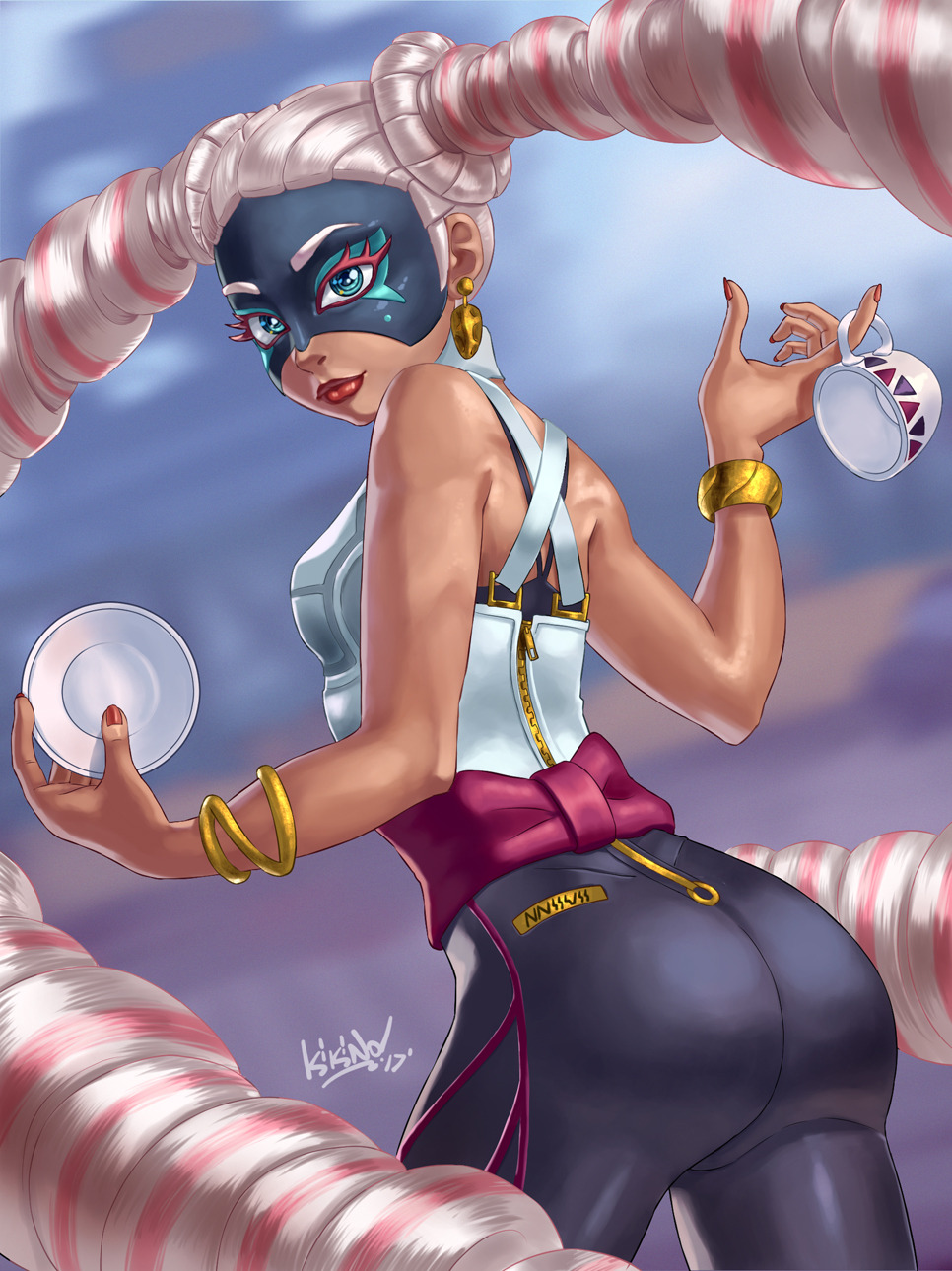 kikinodrawings:Twintelle from ARMS!