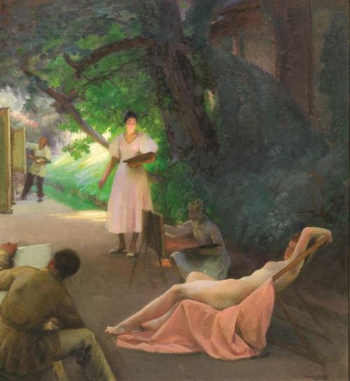 raffaella342utopie:Amedeo Bocchi“Lezione di pittura”,1933