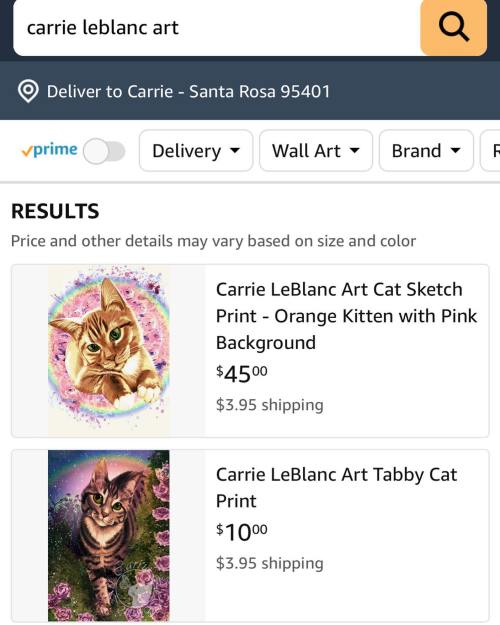 You can now buy my prints on Amazon!!! All you have to do is search Carrie LeBlanc Art! I’m still wo