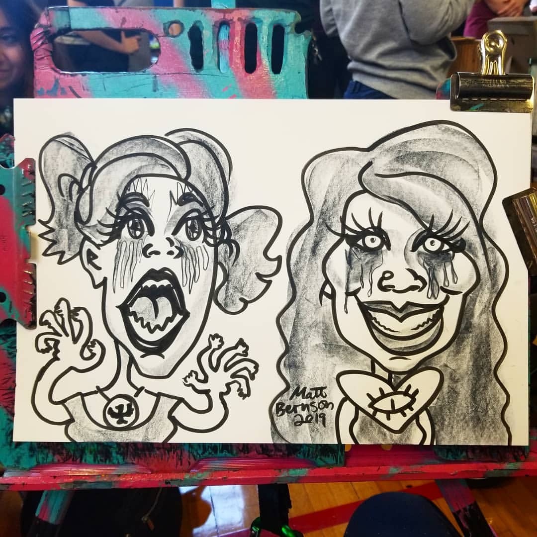 Doing caricatures at the Black Market in Cambridge, MA!  Just a few blocks from Central