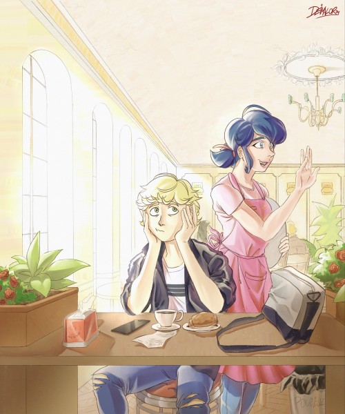 I Have No Idea What's The AU I Just Wanted Rich Senti Boy To Have A Crush On A French Waitress