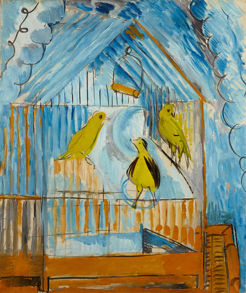 thunderstruck9:Raoul Dufy (French, 1877-1953), Les serins [Canaries]. Oil on canvas, 55 x 46 cm