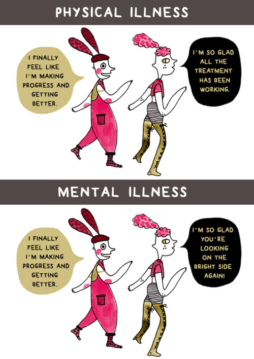 npr:  yrbff:   How We Treat Mental Illness Vs. How We Treat Physical Illness  It’s World Mental Health Day.  Remember, everyone experiences mental illness differently, and the way we talk about it can have a significant effect on someone’s well-being.