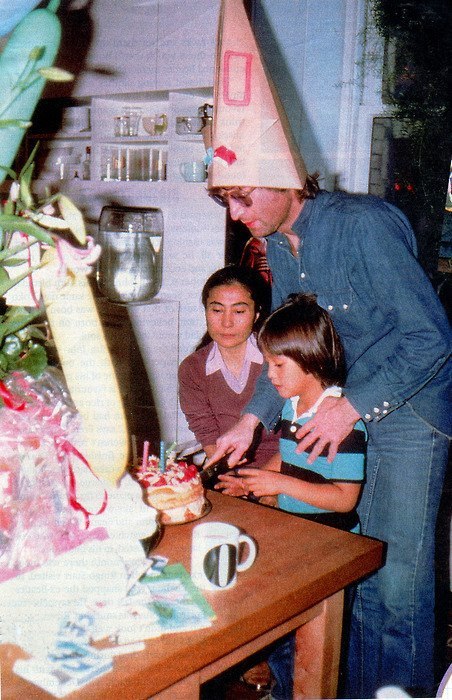 October 9, 1980: Birthday cake celebrating John’s 40 and Sean’s 5.