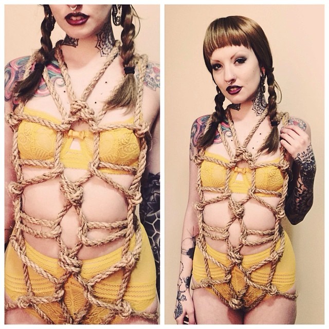 samguss:  jisobeldelisle:  tonight’s rope work on @justinemariiie by @gasmasquerade
