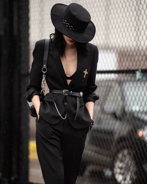 Black-is-no-colour — Sora Choi during New York Fashion Week Fall 2020.