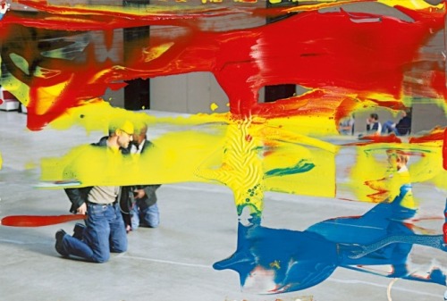 aestheticgoddess:  Gerhard Richter, Museum Visit (overpainted photographs)