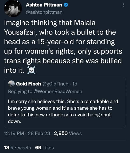 gunsandfireandshit:stars-and-soda:anneemay:anneemay:Malala Yousafzai backed a pro-trans