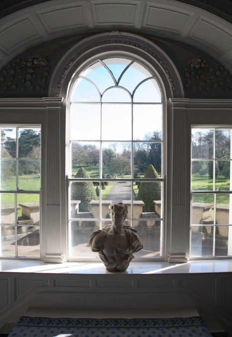 thefoodogatemyhomework: Palladian window looks out over the formal gardens.