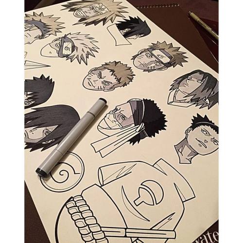 foreverwithmybrothers:  In progress black/grey/neutral Naruto sheet that I’m stoked on, email to get a design tattooed! Chris_mesi@yahoo.com #drawing #design #art #illustration #copic #copicmarkers #micron #fabercastell #naruto #narutoshippuden #shippuden
