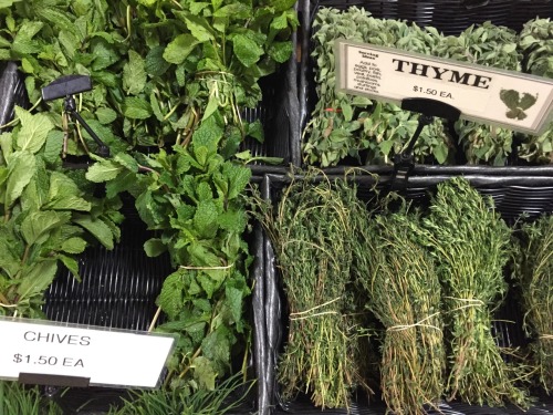gardence:  the market had fresh herbs today