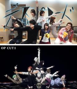 siruth:  When whole casts of Death Parade do the pose of OP scene