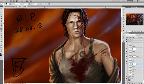 Supernatural WIP part III. Sam, why is your face so weird?