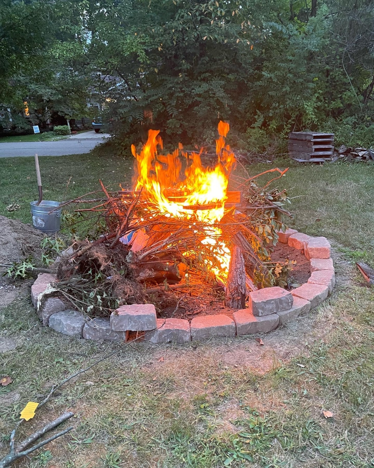 Porn Pics Was a nice night for a fire last night and