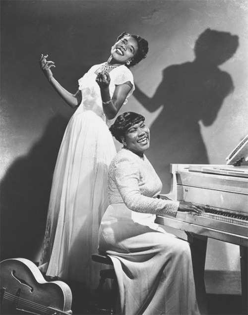 absolute-most:Sister Rosetta Tharpe and Marie Knight (c. 1945)