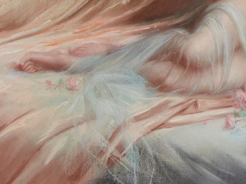 midnight-summerx:NU AUX ROSES (detail) - Delphin Enjolras