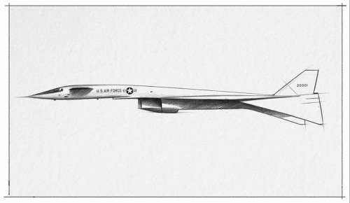1959-1964 | North American XB-70 Valkyrie | Sketches by Ian Kettle