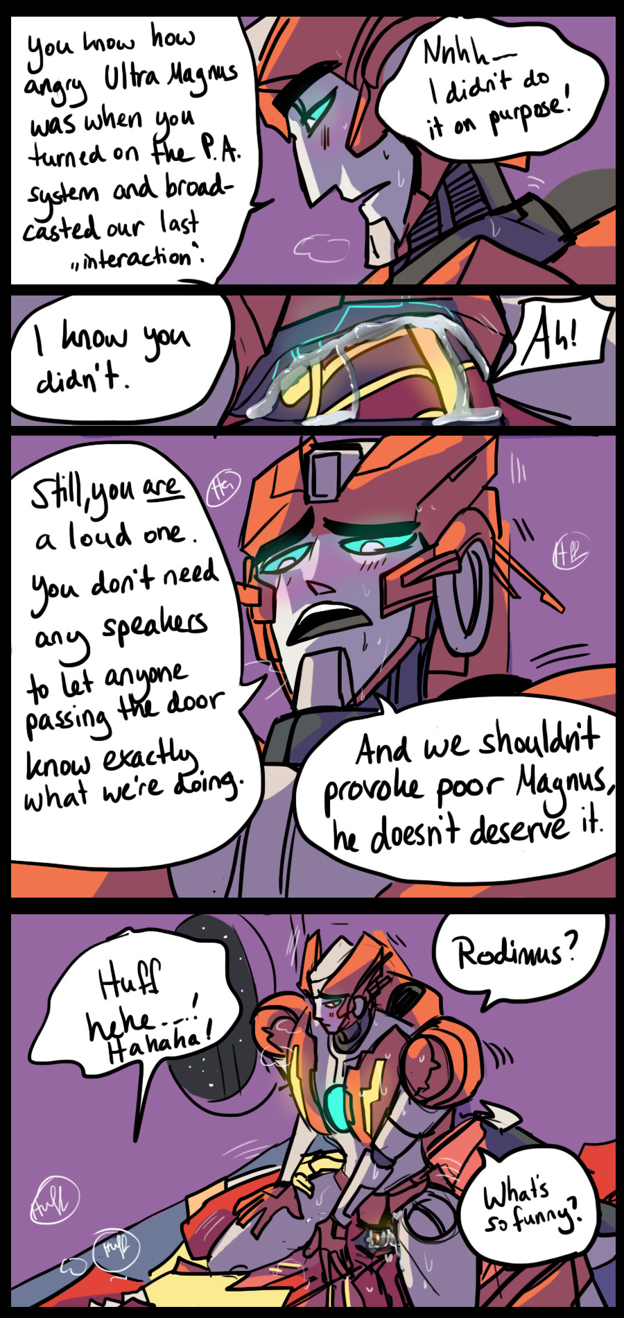 schandbringer:  I’m disgusting, and heavily breathing robots give me life. I know