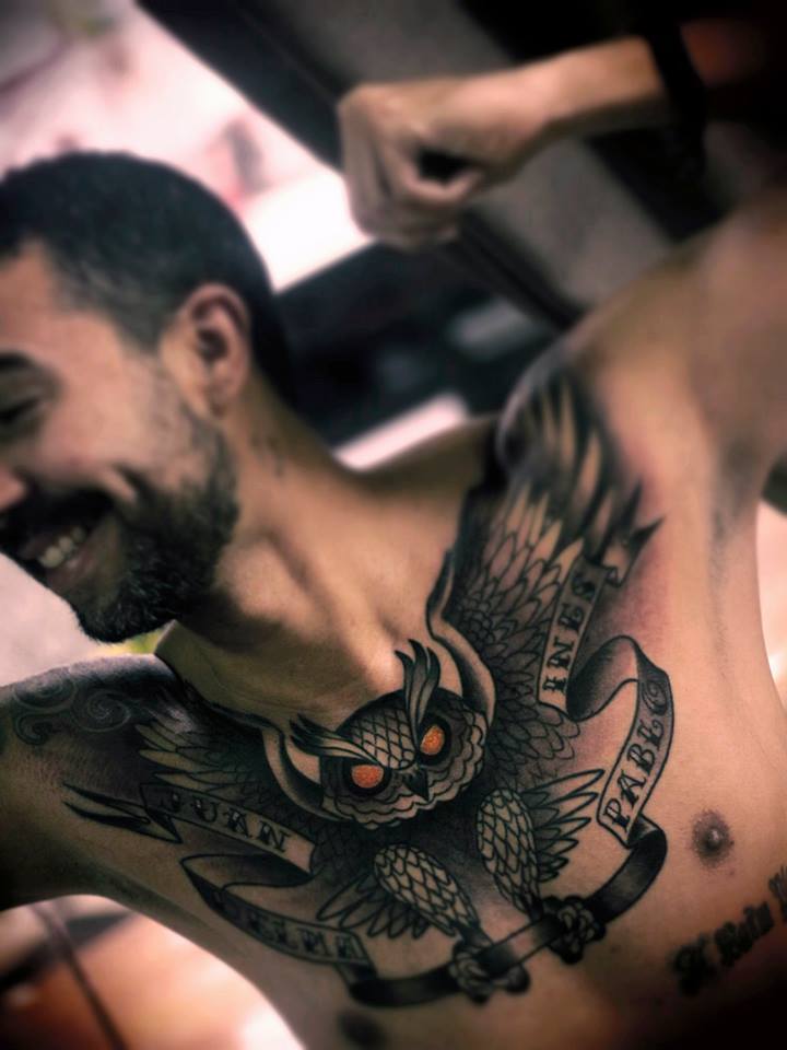 tattooideas123:  Owl Soul Tattoohttp://tattooideas247.com/owl-soul-tattoo/