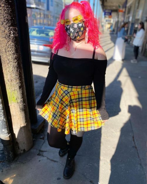 Ugh, as if!@_sailor_pug_ is too freaking cute in her #MESSQUEEN Clueless skirt & @smileygoods 