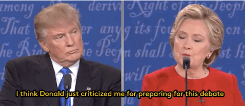 refinery29:Hillary with the comeback of the night.Gifs: NBC News