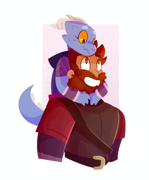 taz-ids: cloudwithoutsilverlining: they’re besties!  [ID] A full color lineless drawing o