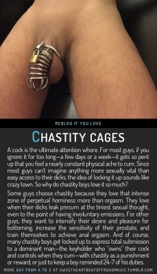 sweetheartbeatoffroadmusic:  CHASTITY CAGES. Find your thing: Gay From A to Z, view the full index alphabetically or by category, or check out my blog. Image source here. 