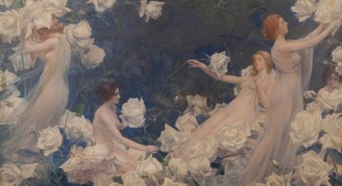 secret–gardens: Charles Courtney Curran, The Peris (1898)