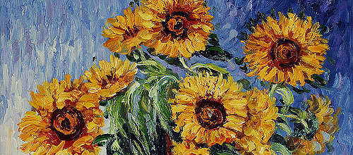 workman:thebeldam:Sunflowers - Vincent Van Gogh, Claude Monet, Gustave Klimt & Gustave Caillebot