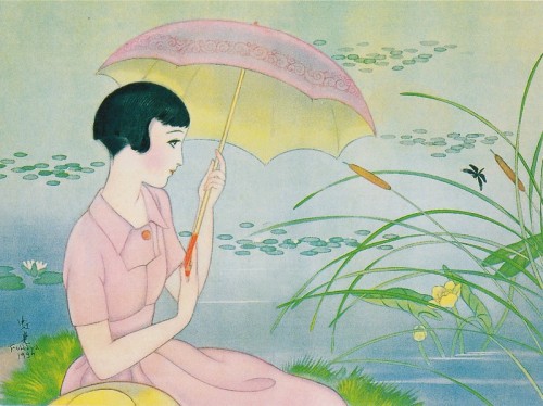 水の辺り　少女の友よりNear the waterFrom “Shoujo no Tomo” magazine蕗谷虹児Fukiya Kōji1937