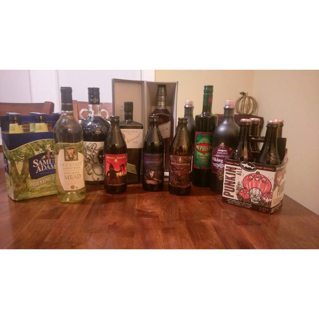 Just got done doing some light shopping 😏😈😍 #beer #gin #mead #scotch #whisky