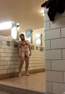 pigwhore69: goingraw-point-go:  REBLOG IF YOU LIKE GANG SHOWERS!  Fuck this pig anywhere!!