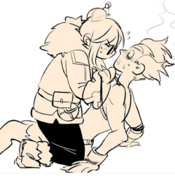 sunnypyro:When you get your snowball mad but all she wants to do is kiss and cuddle with you~