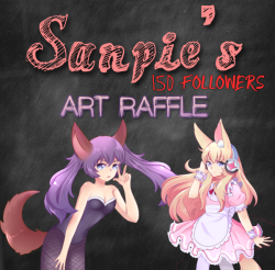 Dahsofas:  I’ve Finally Reached 150 Followers And Decided To Do An Art Raffle To