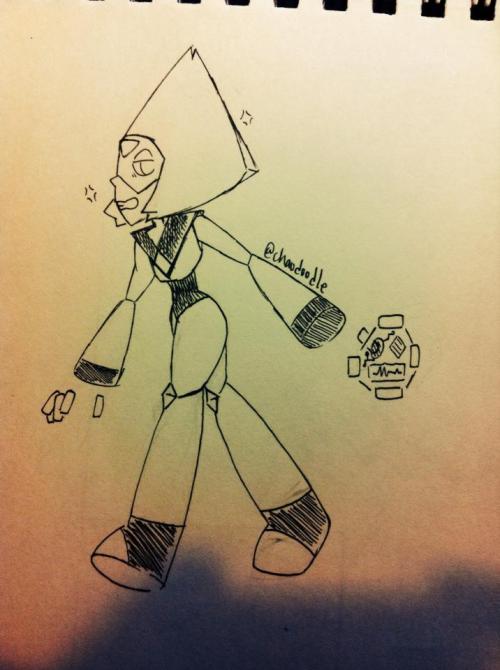 chaudoodle:  Inktober day 6: Peridot!!! Follow and reblog if you like! “ugh lumpy clumpy clods” 