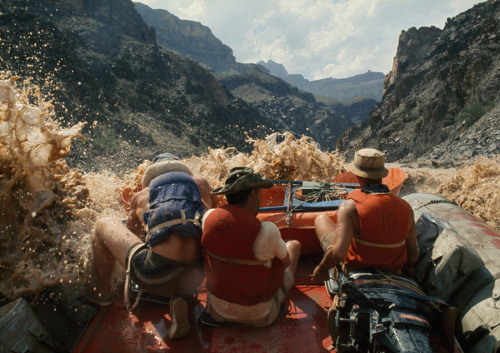 A raft traverses Hermit Rapid on the Colorado River in Arizona.Photograph by Walter Meayers Edwards,