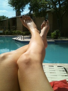 official-tsjamiefrench:  Out tanning, ‘cause I give a shit about my product. www.tsjamiefrench.com