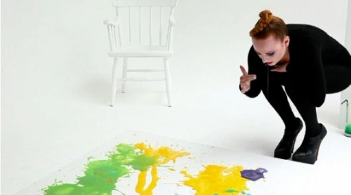 showslow:  Some people will do anything in the name of art. Performance artist Millie Brown has mastered the art of regurgitation, and we mean that literally. Brown’s work is called “Nexus Vomitus,” which involves Brown drinking colored milk and