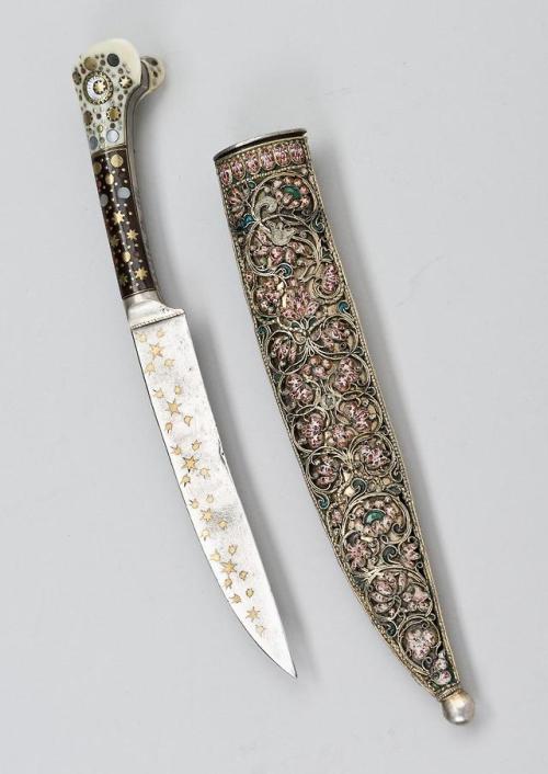 historyarchaeologyartefacts:“Small Knife with Sheath” The Ottoman Empire, 18th century. Material: st