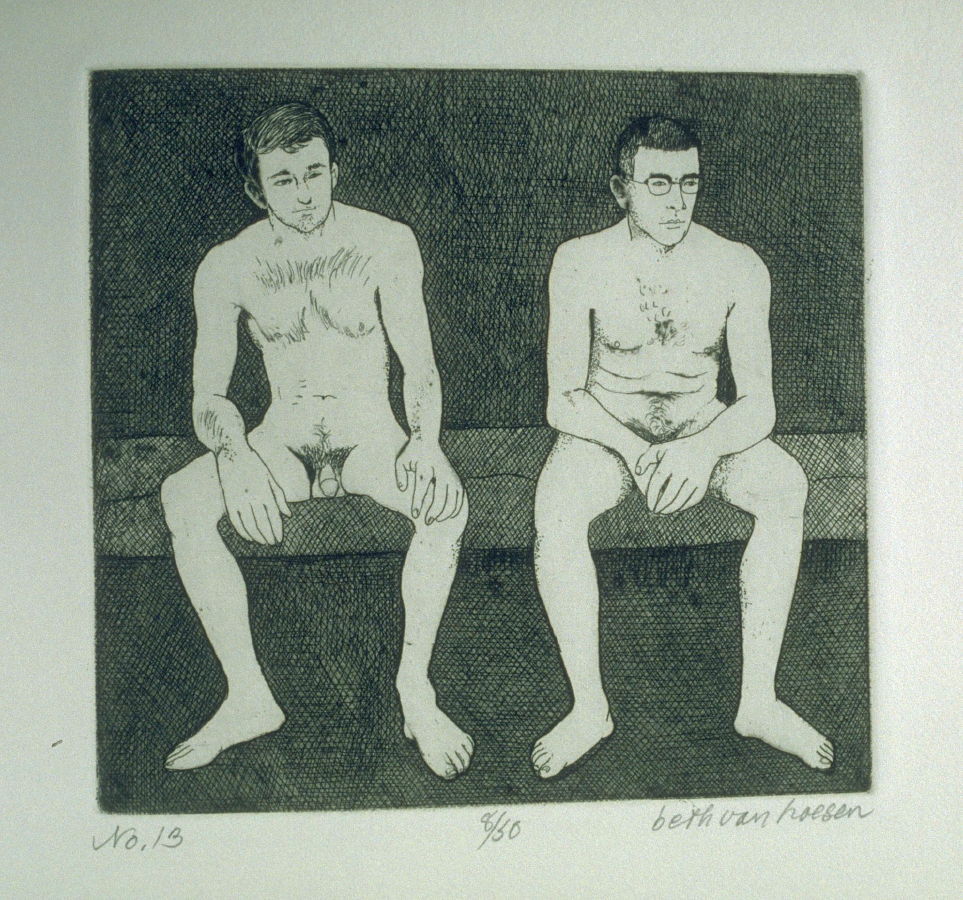 thunderstruck9:Beth Van Hoesen (American, 1926-2010), Two figures, pl. 13 from the