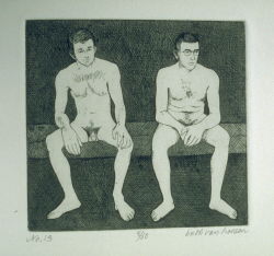 Thunderstruck9:Beth Van Hoesen (American, 1926-2010), Two Figures, Pl. 13 From The