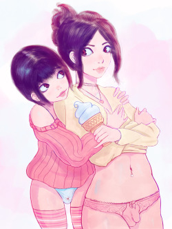 causticcrayon:Just two femboys sharing some