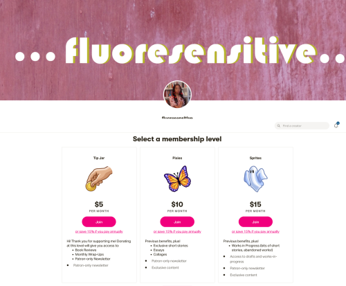 fluoresensitive:RE-INTRODUCING FLUORESENSITIVE! So, I took my Patreon down for a few days because I 