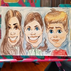 Caricature done today at the Melrose Arts